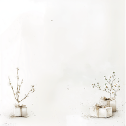 Gavlhusets Design - Blok 6'' - Hvid og sand