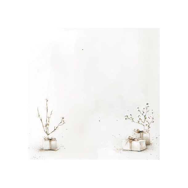 Gavlhusets Design - Blok 6'' - Hvid og sand