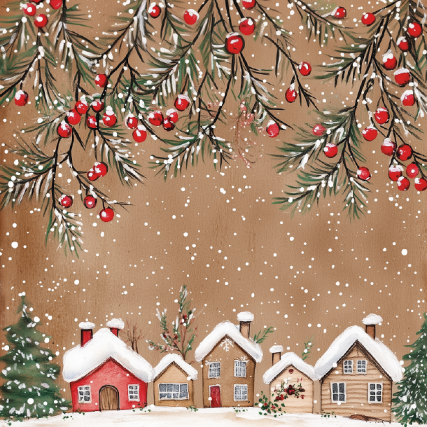 Gavlhusets Design - Blok 6'' - Jule i rde nuancer