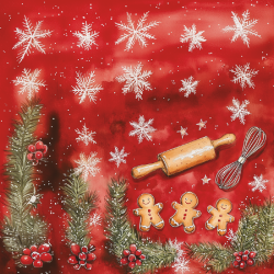 Gavlhusets Design - Blok 6'' - Jule i rde nuancer