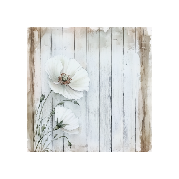 Gavlhusets Design - Blok 6'' - Hvid og sand