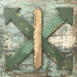 Gavlhusets Design - Blok 6'' - Rustik Tr Grn