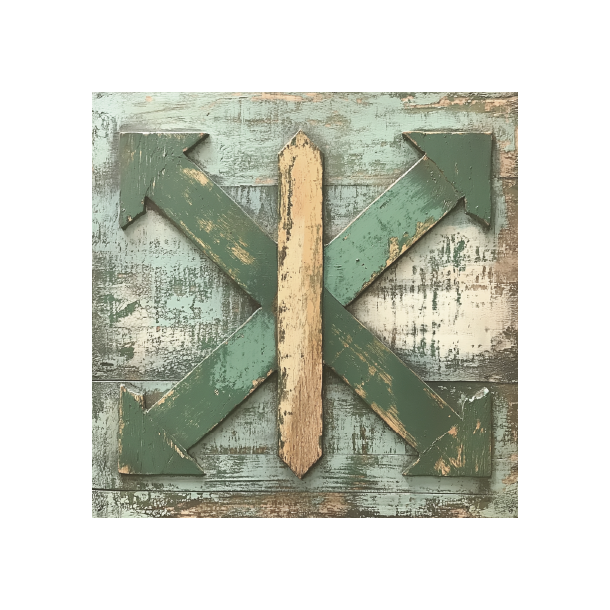 Gavlhusets Design - Blok 6'' - Rustik Tr Grn