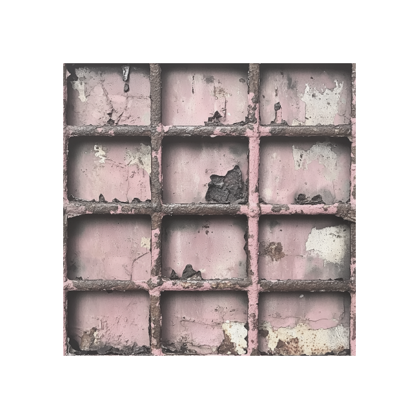 Gavlhusets Design - Blok 6'' - Rustik Metal Rosa