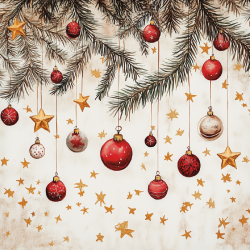 Gavlhusets Design - Blok 6'' - Jule i rde nuancer