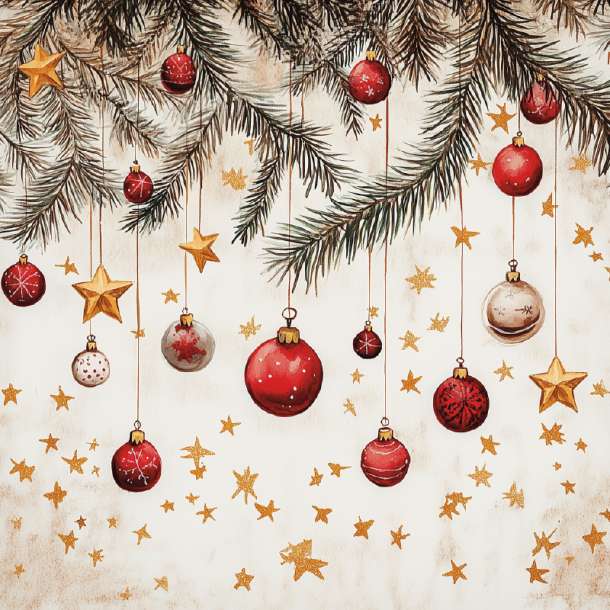 Gavlhusets Design - Blok 6'' - Jule i rde nuancer