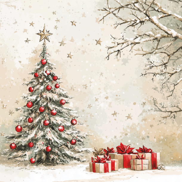 Gavlhusets Design - Blok 6'' - Jule i rde nuancer