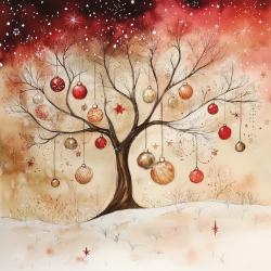 Gavlhusets Design - Blok 6'' - Jule i rde nuancer