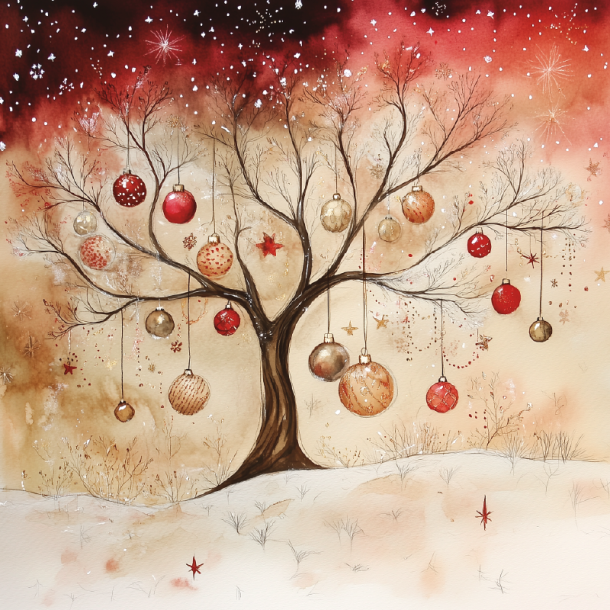 Gavlhusets Design - Blok 6'' - Jule i rde nuancer