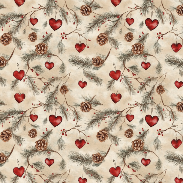 Gavlhusets Design - Blok 6'' - Jule i rde nuancer