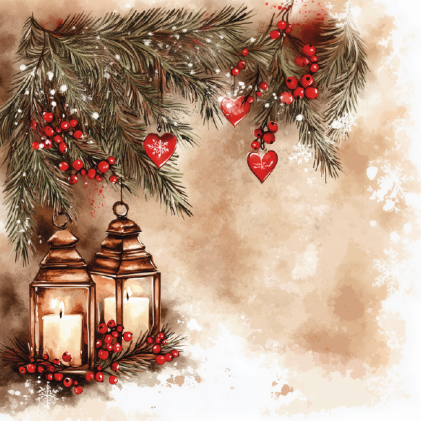 Gavlhusets Design - Blok 6'' - Jule i rde nuancer