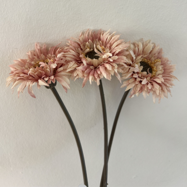 Silkeblomst - Gerbera - Pink - 25 cm - 3 stk