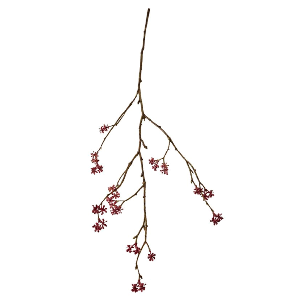 Silkeblomst - Gren med blomster - 56 cm