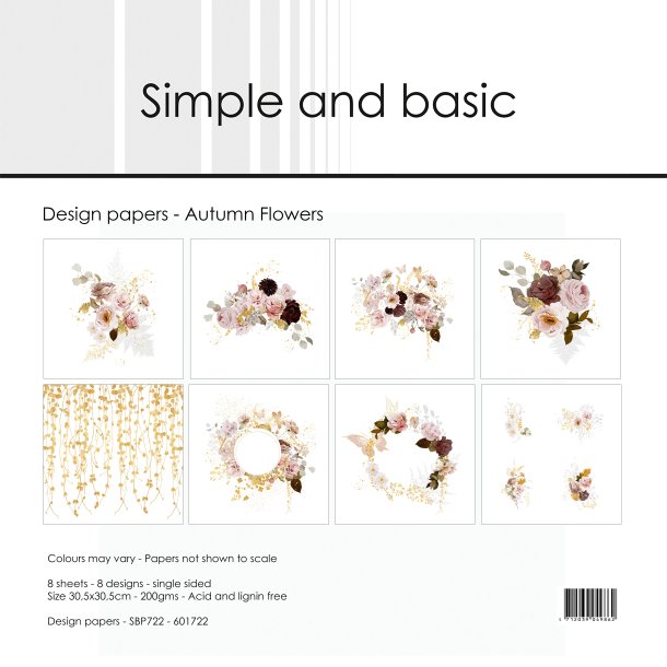 Simple and Basic - Blok 12'' - Efterrsblomster - SBP722