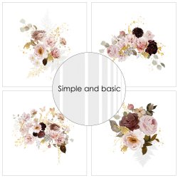 Simple and Basic - Blok 12'' - Efterrsblomster - SBP722