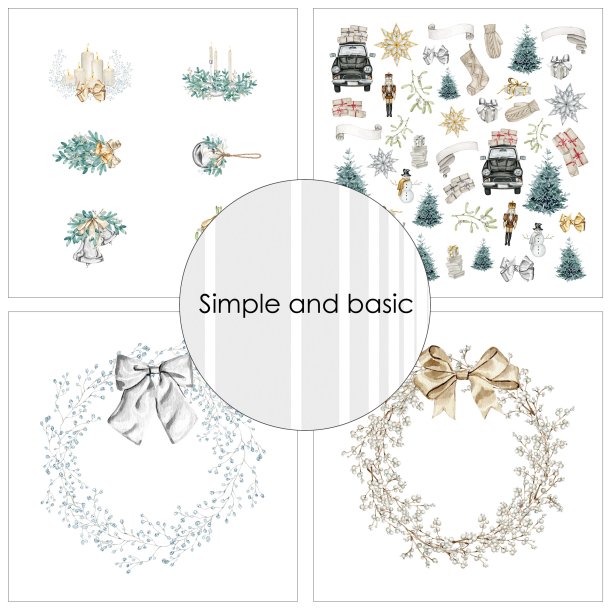 Simple and Basic - Blok 12'' - Elegant christmas - Elegangt jul