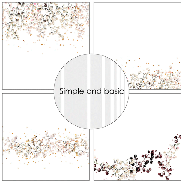 Simple and Basic - Blok 12'' - Gypsophila / Brudeslr