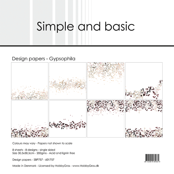 Simple and Basic - Blok 12'' - Gypsophila / Brudeslr