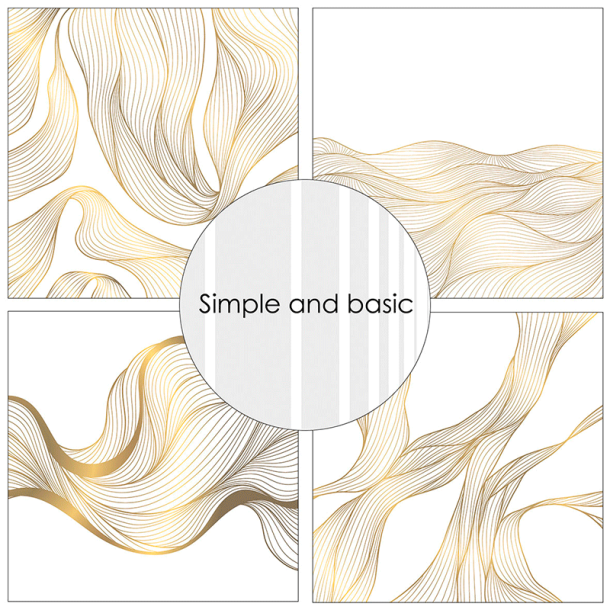 Simple and Basic - Blok 12'' - Golden Waves / Gyldne blger