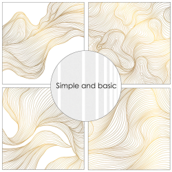 Simple and Basic - Blok 12'' - Golden Waves / Gyldne blger