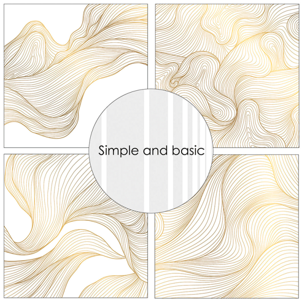 Simple and Basic - Blok 12'' - Golden Waves / Gyldne blger