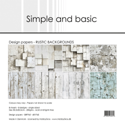 Simple and Basic - Blok 12'' - RUSTIC BACKGROUNDS / Rustikke baggrunde