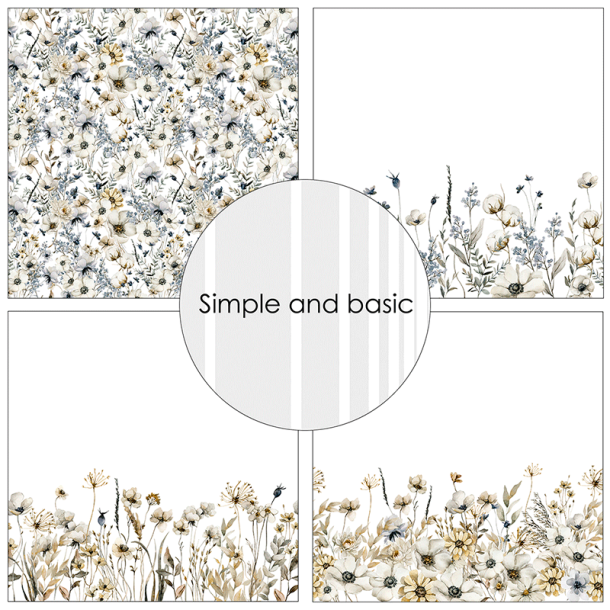 Simple and Basic - Blok 12'' - Winterflowers / Vinterblomster
