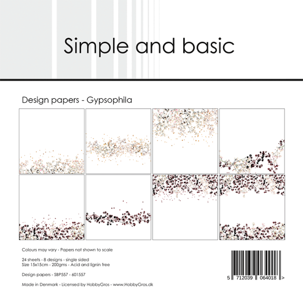 Simple and Basic - Blok 6'' - Gypsophila / Brudeslr