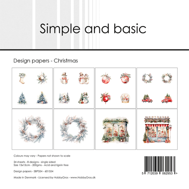 Simple and Basic - Blok 6'' - Christmas / Jul