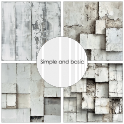 Simple and Basic - Blok 6'' - RUSTIC BACKGROUNDS / Rustikke baggrunde