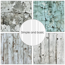 Simple and Basic - Blok 6'' - RUSTIC BACKGROUNDS / Rustikke baggrunde