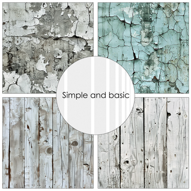 Simple and Basic - Blok 6'' - RUSTIC BACKGROUNDS / Rustikke baggrunde