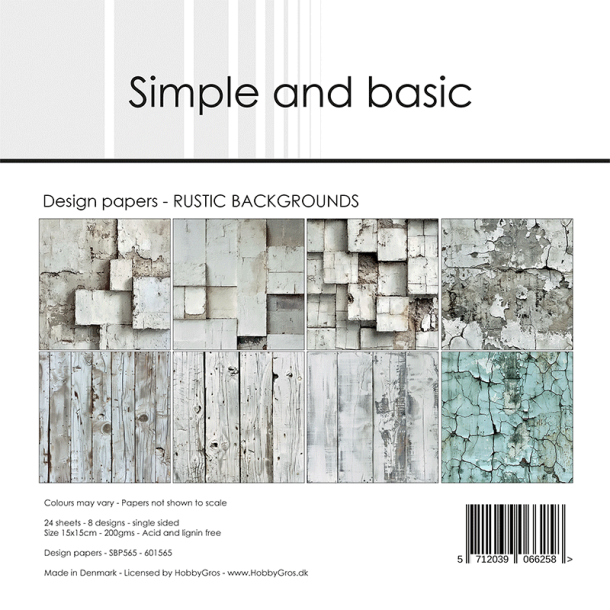 Simple and Basic - Blok 6'' - RUSTIC BACKGROUNDS / Rustikke baggrunde