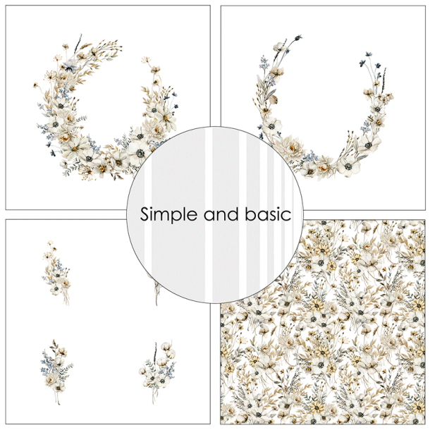 Simple and Basic - Blok 6'' - Winterflowers / Vinterblomster