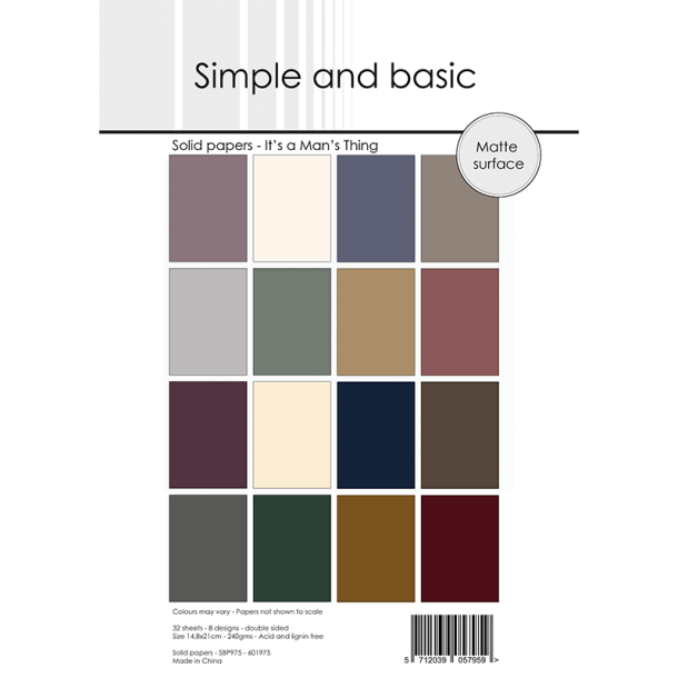 Simple and Basic - Blok A5 - It's a Man's Thing / Det er en mandeting