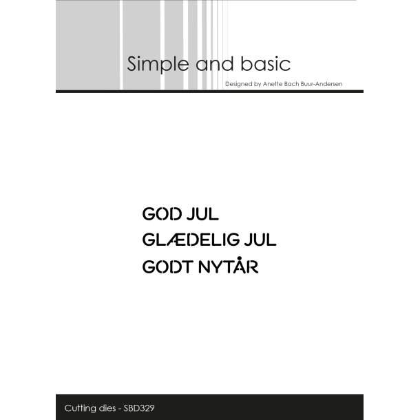 Simple and Basic - Die - Cut Words - God Jul
