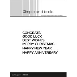 Simple and Basic - Die - Cut Words - Congrats