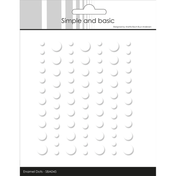 Simple And Basic - Enamel Dots - Bld hvid