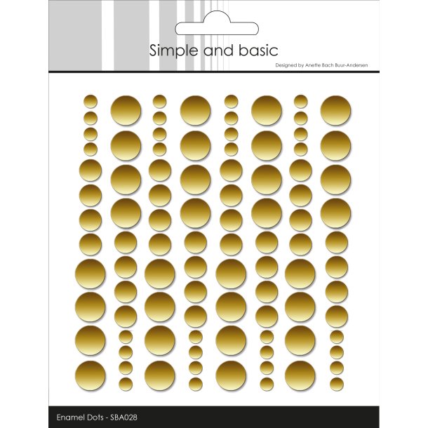 Simple and basic - Enamel Dots - Metallisk guld / Matte