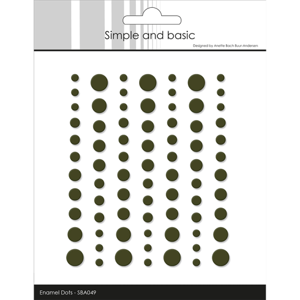 Simple And Basic - Enamel Dots - Forest green / Skovgrn