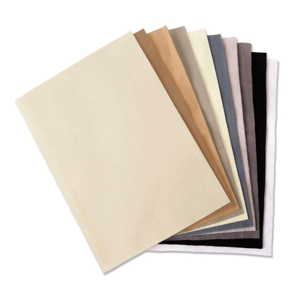 Sizzix - Surfacez Filt - 10 ark - Neutrale farver