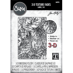 Sizzix / Tim Holtz - 3D Embossingfolder - A5 - Vault - Foliage Large / Blade Stor