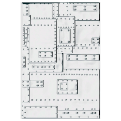 Tim Holtz - 3D Embossingfolder - Vault - Foundry Large / Store metalplader