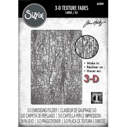 Sizzix / Tim Holtz - 3D Embossingfolder - A5 - Vault - Cracked Large / Revnet Stor