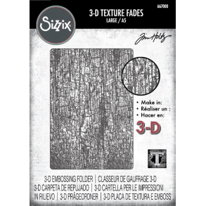 Sizzix / Tim Holtz - 3D Embossingfolder - A5 - Vault - Cracked Large / Revnet Stor