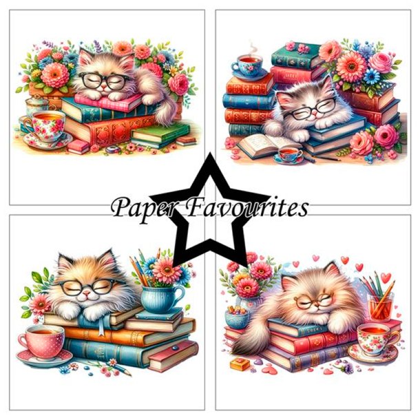 Paper Favourites - Blok 6" - Sovende Katte