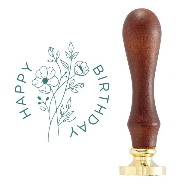 Sealed by Spellbinders - Wax Seal Stamp - Happy Birthday