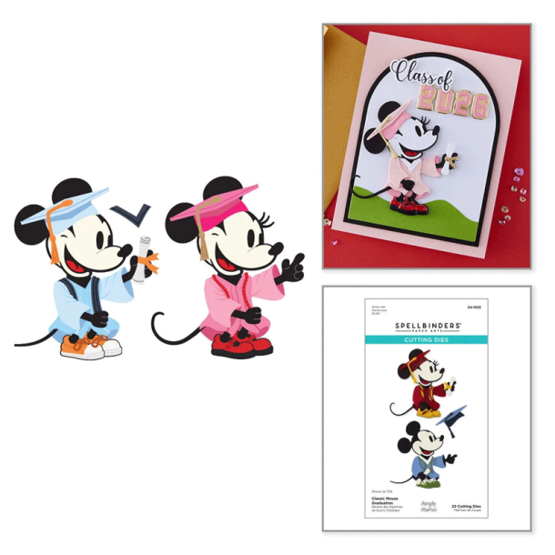 Spellbinders - Die - Classic Mouse - Graduation / Eksamen graduering