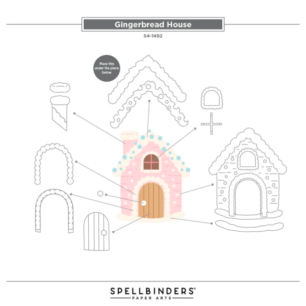 Spellbinders - Die - Candy Christmas - Gingerbread House / Honningkagehus
