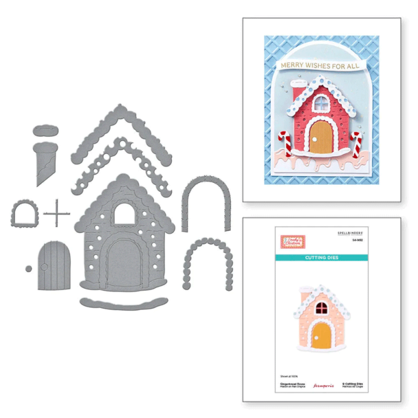 Spellbinders - Die - Candy Christmas - Gingerbread House / Honningkagehus